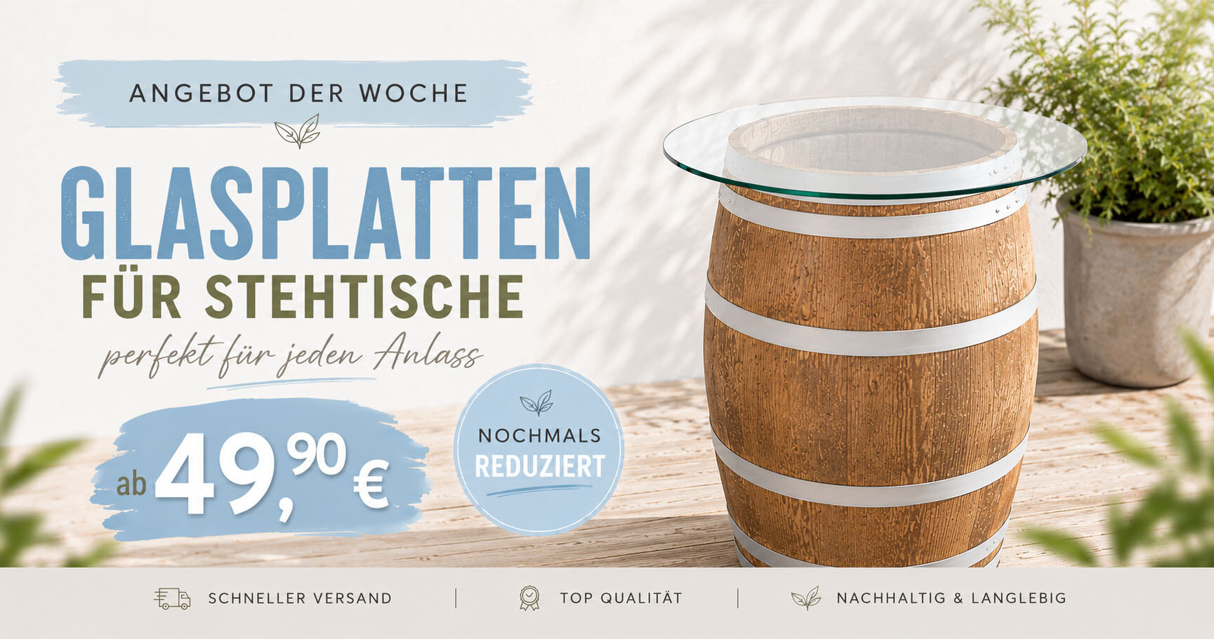 Angebot der Woche - Glasplatten 