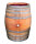 300L große Regentonne mit Handschwengelpumpe aus gebrauchtem Weinfass