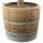 Extra HOHES Weinfass halbiert - Höhe 50-54 cm:  mit Bohrung, natur, ohne Rollen, ohne Schlaufen