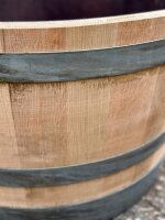 D 75cm - GESCHLIFFENES Weinfass halbiert 150L aus Eichenholz