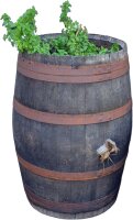 3/4 von 190L Whiskyfass als Hochbeet/Pflanzkübel: ohne Ablaufbohrungen,natur,ohne Rollen,ohne Trageschlaufen