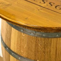 Wand - Stehtisch, GESCHLIFFEN & GEÖLT, Barriquefass als Stehtisch