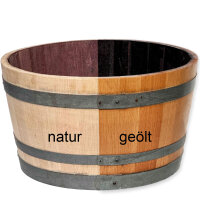 Extra HOHES Weinfass halbiert-geschliffen - Höhe 50-54 cm