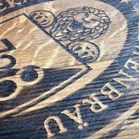 Whiskyfass mit 4x IHREM LOGO - 190L angeschliffen und...