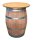 Weinfass als Stehtisch mit Tischplatte Eiche Lasur - Fass natur Tischplatte: Durchmesser 80 cm