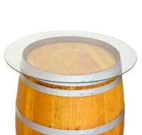 Glasplatte  für Weinfass - Tischplatte Durchmesser: 60 cm