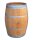 225L Dekofass, Weinfass als Stehtisch - geschliffen, lackiert, silberne Ringe