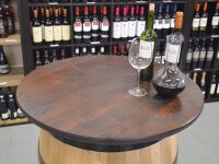 Weinfass als Weinschrank / Barfass - GESCHLIFFEN - Grill Beistelltisch