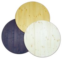 Weinfass als Stehtisch mit Tischplatte - geschliffen, geölt, silberne Ringe, Tischplatte: Klarlack Durchmesser: 80 cm