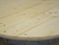 Weinfass als Stehtisch mit Tischplatte - geschliffen, geölt, silberne Ringe, Tischplatte: Klarlack Durchmesser: 80 cm