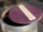 225L Weinfass geöffnet als Regentonne - geschliffen, lackiert mit silbernen Ringen