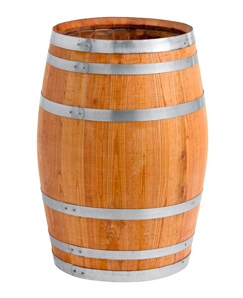 100 Liter Holzfass GEÖLT als Regentonne, neu aus Kastanienholz, ohne Deckel