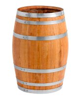 100 Liter Holzfass GEÖLT als Regentonne, neu aus Kastanienholz, ohne Deckel