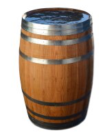 100 Liter Holzfass GEÖLT als Regentonne, neu aus Kastanienholz, ohne Deckel