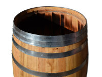 100 Liter Holzfass GEÖLT als Regentonne, neu aus Kastanienholz, ohne Deckel