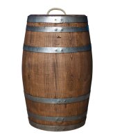 100 Liter Holzfass PALISANDER dunkel als Regentonne, neu aus Kastanie, ohne Deckel