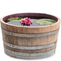 D 70cm - Halbiertes Weinfass als Miniteich - D70cm H40...
