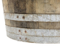 D 70cm - Halbiertes Weinfass als Miniteich - D70cm H40 100L Inhalt Natur