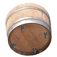 D 70cm - Halbiertes Weinfass als Miniteich - D70cm H40 100L Inhalt Natur