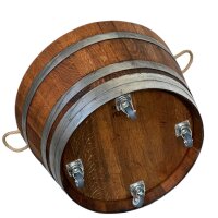 D 70cm - Halbiertes Weinfass als Miniteich - D70cm H40 100L Inhalt Natur