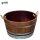 D 70cm - Halbiertes Weinfass als Miniteich - D70cm H40 100L Inhalt Natur