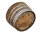 D 92cm - Rustikales halbiertes Weinfass aus Eichenholz Oberfläche: Natur, Rollen: ohne Rollen, Trageschlaufen: ohne Schlaufen, Ablaufbohrungen: mit Ablaufbohrungen (bepflanzen)