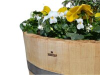 Kübel NATUR, Pflanzkübel aus Kastanienholz, 30 bis 60 cm Durchmesser