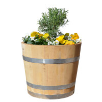 Pflanzkübel aus Kastanienholz: ohne Ablaufbohrung,30 cm,ohne Rollen,ohne Schlaufen