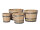 Kastanienholz natur- Pflanzkübel in Durchmesser 30 bis 60 cm Rollen: ohne Rollen, Trageschlaufen: ohne Schlaufen, Ablaufbohrungen: ohne Bohrung (Miniteich), Größe: 30 cm
