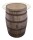 190L Originales schottisches Whiskyfass als Stehtisch mit Glasplatte, Eichenfass, Holzfass, Holzbehandlung: natur