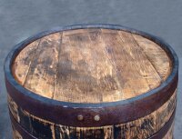 190L Originales ANGESCHLIFFENES schottisches Whiskyfass mit Glasplatte