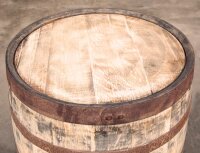 190L Originales ANGESCHLIFFENES schottisches Whiskyfass mit Glasplatte