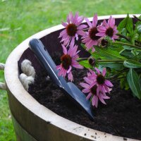 D 70cm - Halbiertes Weinfass als Pflanzkübel - 100 Liter H40cm Oberfläche: Natur, Rollen: ohne Rollen, Trageschlaufen: ohne Schlaufen, Ablaufbohrungen: ohne Bohrung (Miniteich)