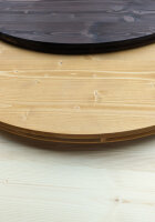Tischplatte aus Holz für Weinfass Stehtisch Montage: Ohne Bohrung, Durchmesser: 80 cm, Farbe: Eichenlasur