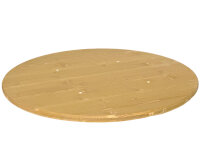Tischplatte aus Holz für Weinfass Stehtisch Montage: Ohne Bohrung, Durchmesser: 80 cm, Farbe: Eichenlasur