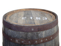 Whiskyschrank mit Glasplatte - originales schottisches Whiskyfass - Barmöbel - 190L: ohne Einlegeboden