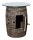 Whiskyschrank mit Glasplatte - originales schottisches Whiskyfass - Barmöbel - 190L: ohne Einlegeboden