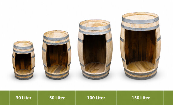 Produktbild von 50-Liter Kastanienfass – Weinfass Aus Holz, Traditionell Für Wein & Lagerung