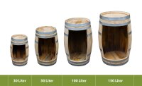 Kastanien Fass mit Öffnung - palisander: 30 Liter