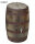 190L Whiskyfass, Eichenfass geöffnet als Regentonne Deckel: Deckel mit Kordel / Seil, Wasserhahn: Messing: Höhe 20 cm, Behandelt: natur