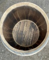 Mini Regentonne aus Eichenholz, ohne Deckel, Holzbehandlung: natur, Volumen: 50 Liter