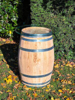 Holzfass neu gefertigt 100 Liter mit Glasplatte D50cm oder D60cm