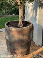 XXL Pflanzfass für Olivenbaum, Palmen (Weinfass / Whiskyfass) - OHNE PFLANZE