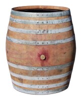 Badefass / Tauchfass aus 500L Weinfass Höhe ca. 89 cm (geschnitten),natur,ohne Hahn