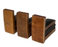 Füße geölt für Holzfass: 3er Set; Höhe 3 cm