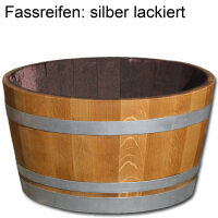 D 70cm - GESCHLIFFENES Weinfass halbiert als Miniteich oder Pflanzkübel