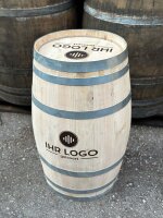KLEINES FASS MIT IHREM LOGO - Personalisiertes Dekofass in Höhe 62cm (50L) oder 79cm (100L)