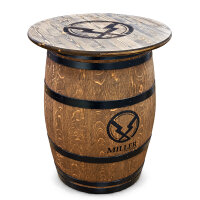 225L FASS MIT LOGO - personalisiertes DUNKLES Weinfass...