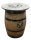 225L FASS MIT LOGO - personalisiertes DUNKLES Weinfass als Stehtisch