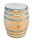 500L große GESCHLIFFENE Regentonne aus gebrauchtem Weinfass: Oberfläche natur,Spannringe natur (verzinkt),ohne Deckel,Ohne Hahn